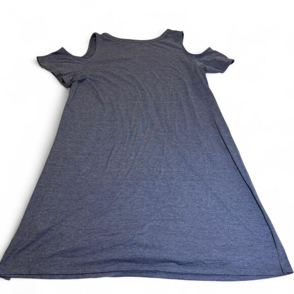 Time and Tru Cold Shoulder Dress Blue Gray Women’s Size 3XL - Picture 2 of 4